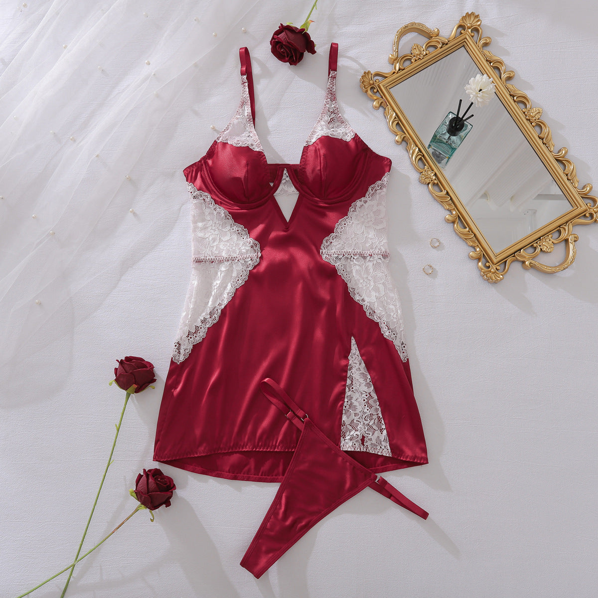 Syrn Lingerie Seductive Cut-Out Cami Set - Figure-Hugging 2-Piece Lingerie detail image 12