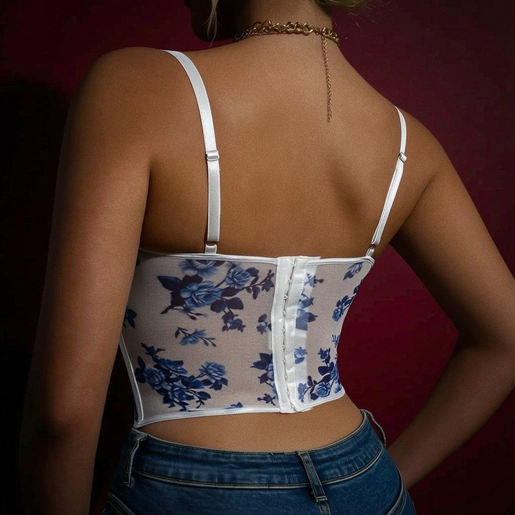 Syrn Lingerie Lace Boned Outerwear Corset Bustier detail image 6